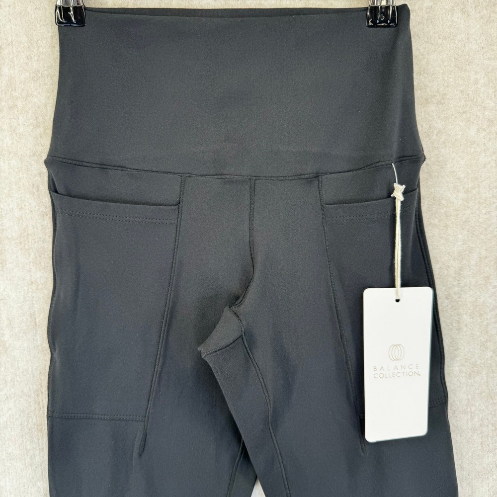 Tara Capri Black High Waisted Pocket Leggings XS NEW Balance Collection Easy